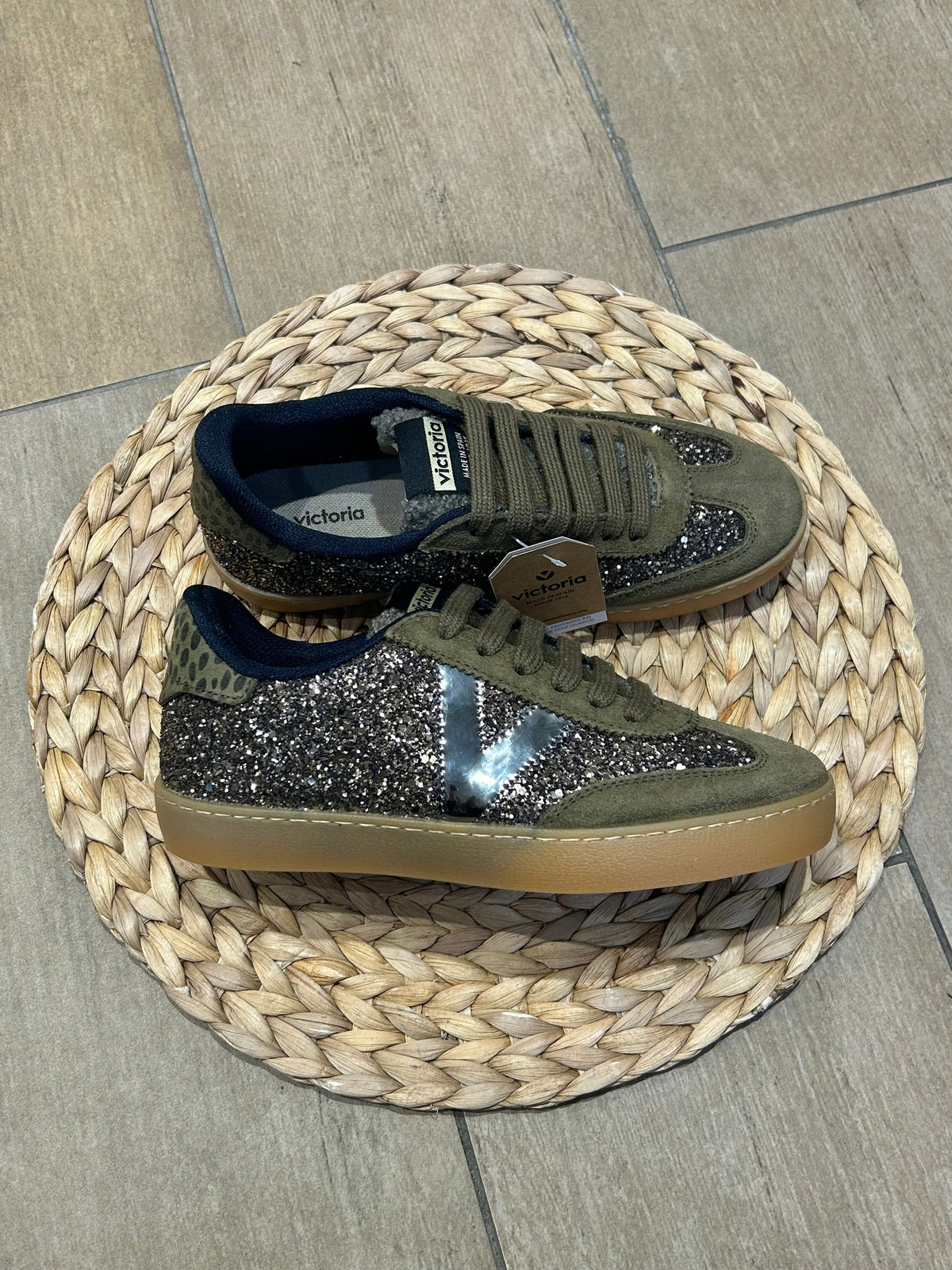 Baskets Victoria Ciclista Paillettes & Daim